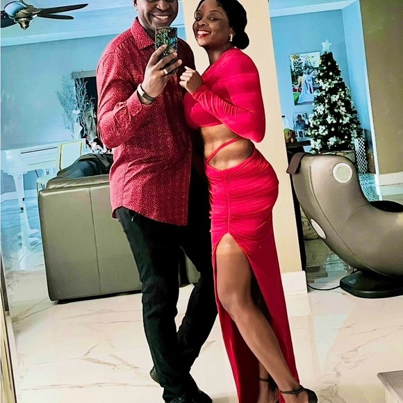 JLUXLABEL Red Crop Top and Maxi Skirt Set - Picture 4 of 8